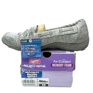 Skechers Breathe Easy Good Influence Sneaker Loafers Women's size 8 Gray